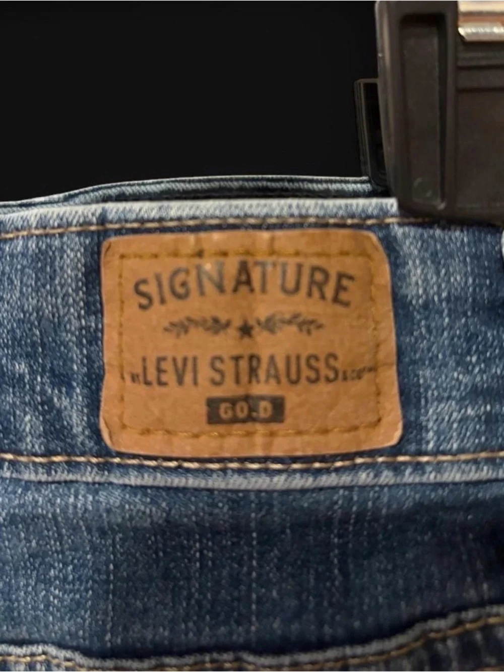 Levi's high rise blue denim shorts